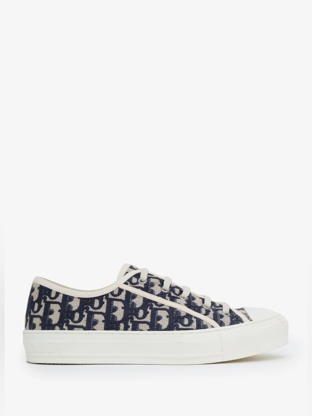Dior Navy Monogram Low-Top Sneaker
